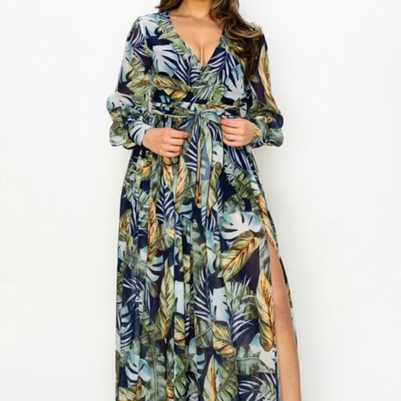 Tropical Maxi Dress - Picture 1 of 12